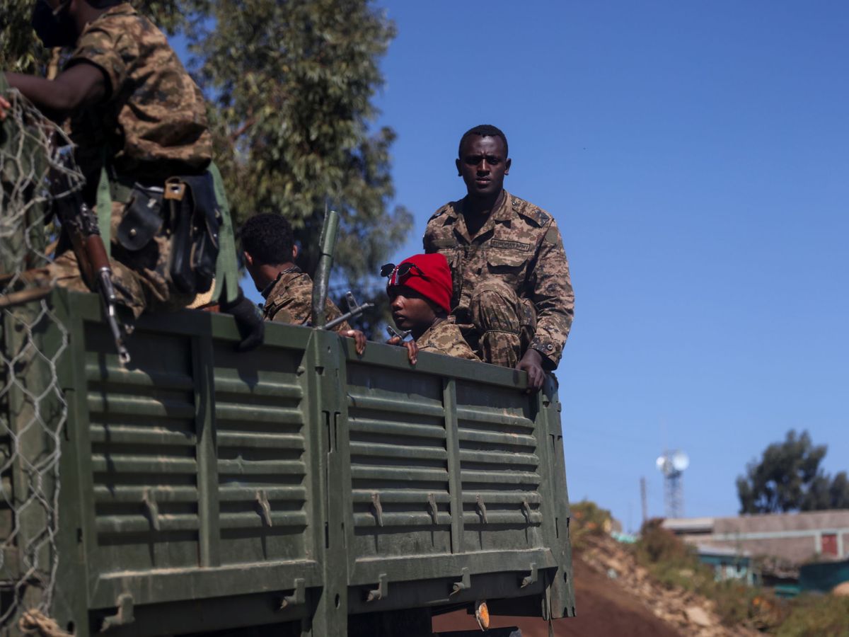 Foto: Soldados etíopes cerca de la región de Adigrat, Tigray. (Reuters)