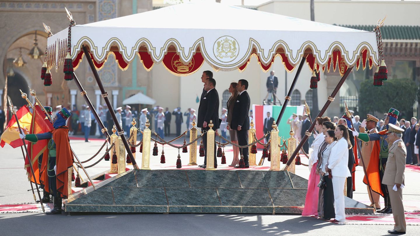 Los Reyes de España, en su visita a Marruecos de 2014. (Getty)
