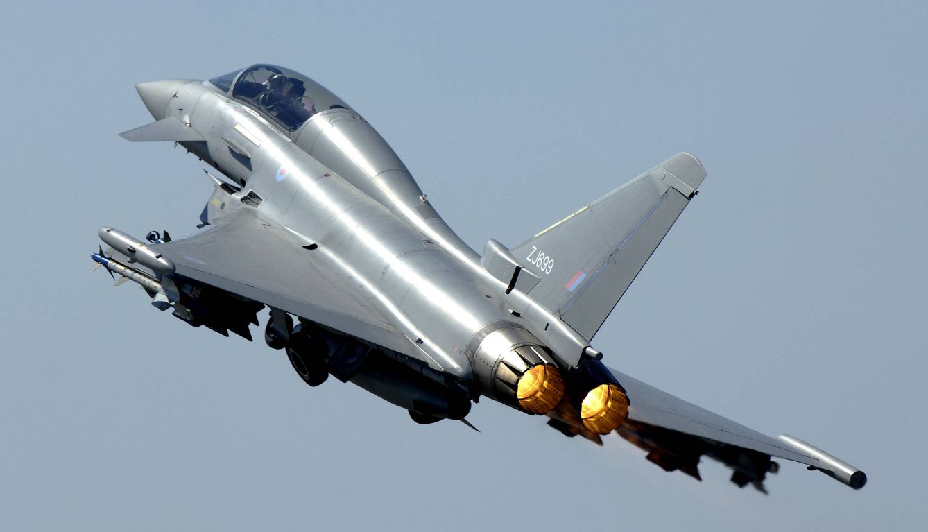 El caza Eurofighter Typhoon. 