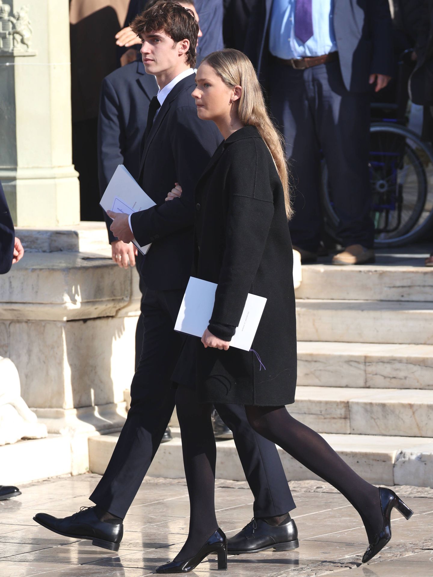 Pablo e Irene Urdangarin, durante el funeral de Constantino II de Grecia. (Europa Press)