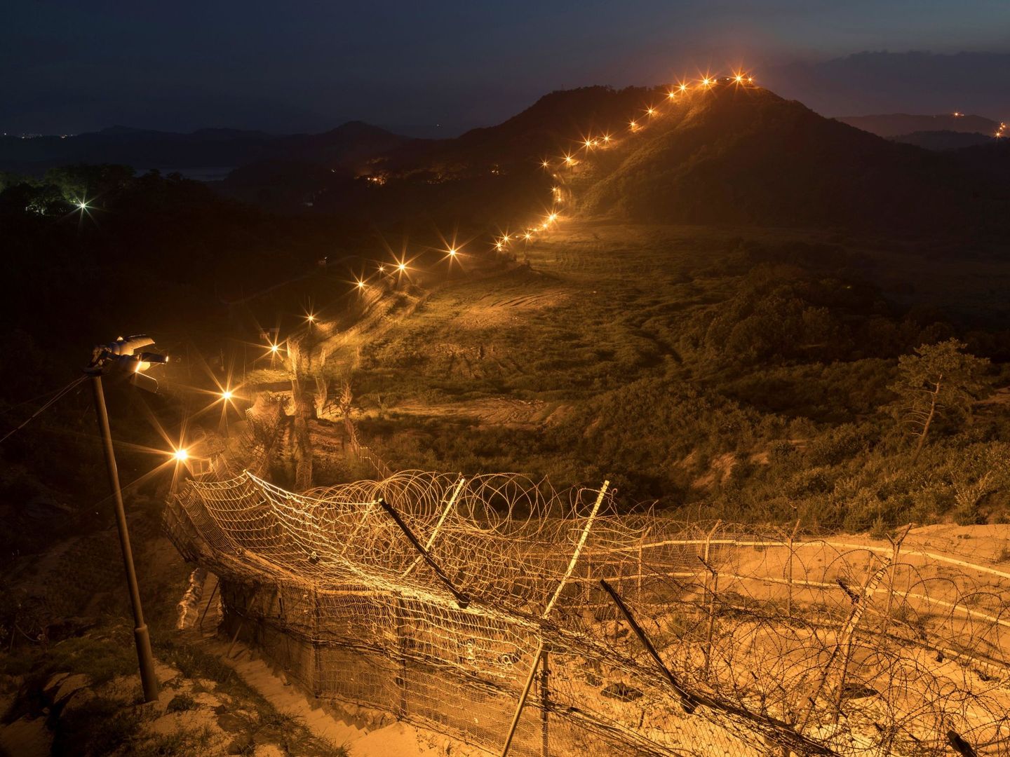 La ciudad fronteriza de Cheorwon, en la DMZ entre las dos Coreas (Reuters)