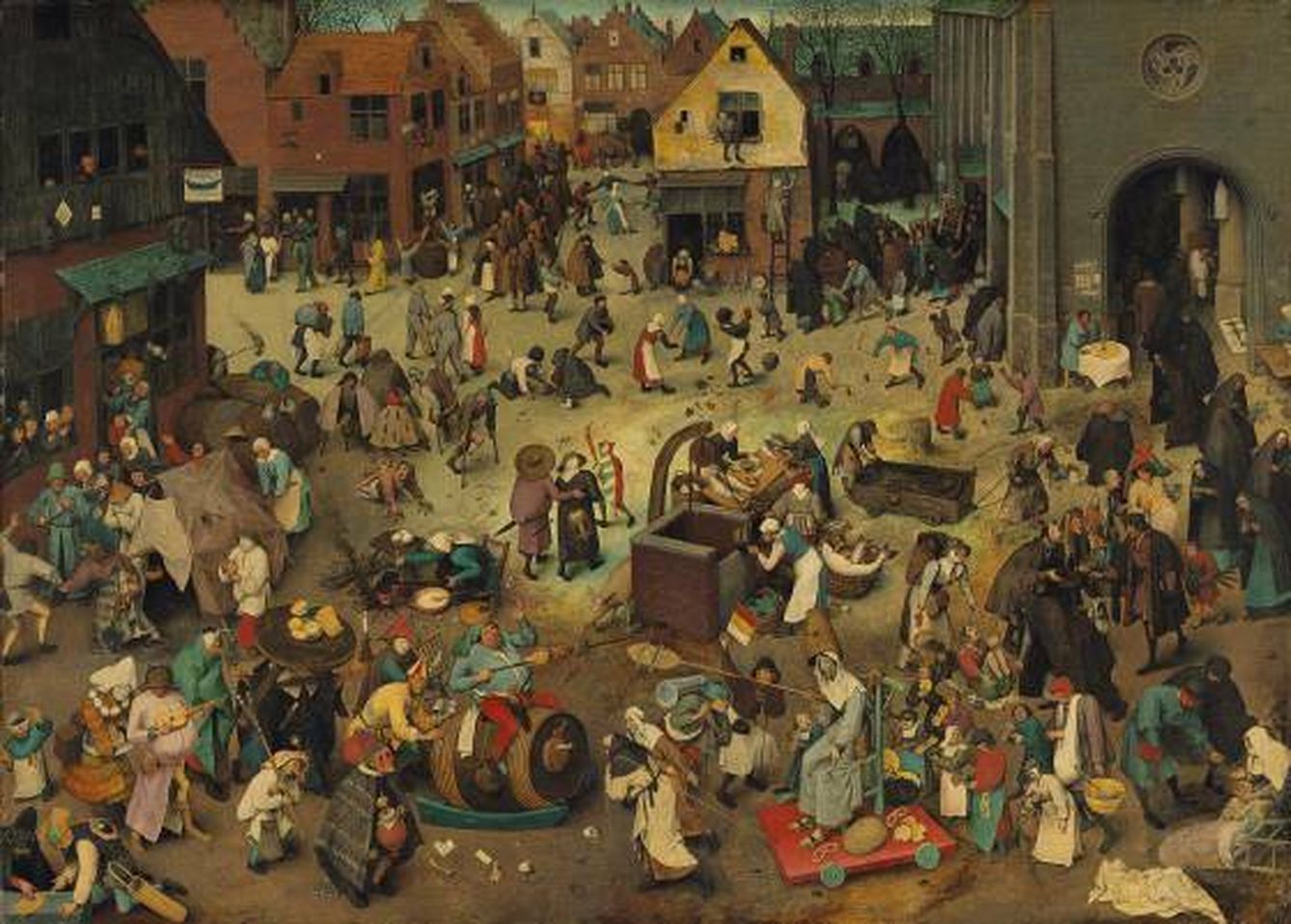 Aquí Brueggel, el Viejo, representa otra guerra cultural: carnaval contra cuaresma. 