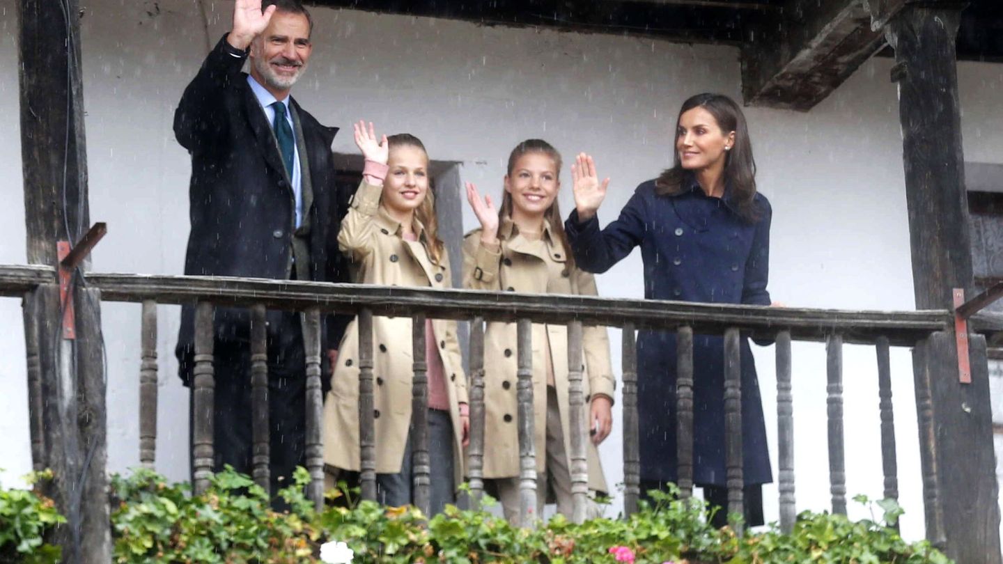 La familia real, en su visita a Asturias. (EFE)