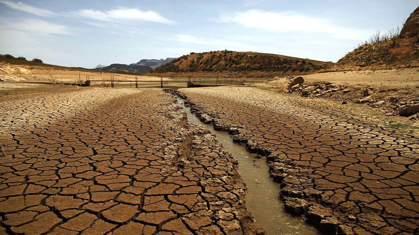 Foto: Grave sequía en el embalse de Guadalteba, cerca de Málaga. (Reuters/Jon Nazca)