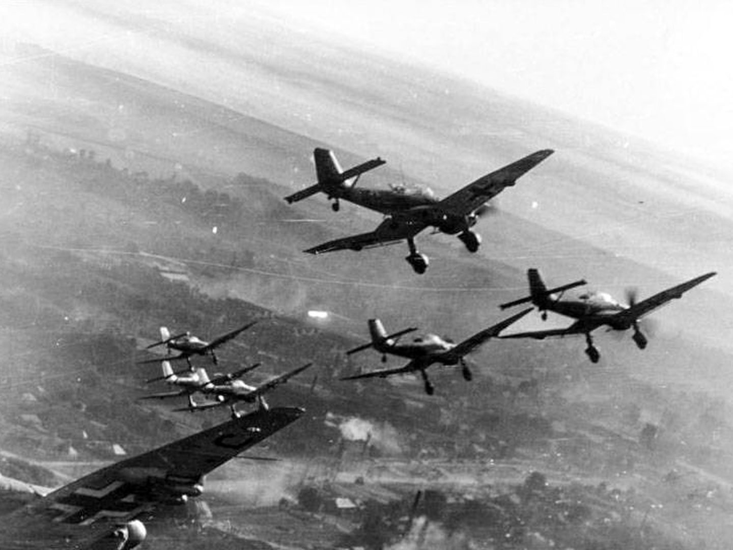 Aviones Junkers Ju 87, de la Luftwaffe, en la II Guerra Mundial. (Wikicommons)