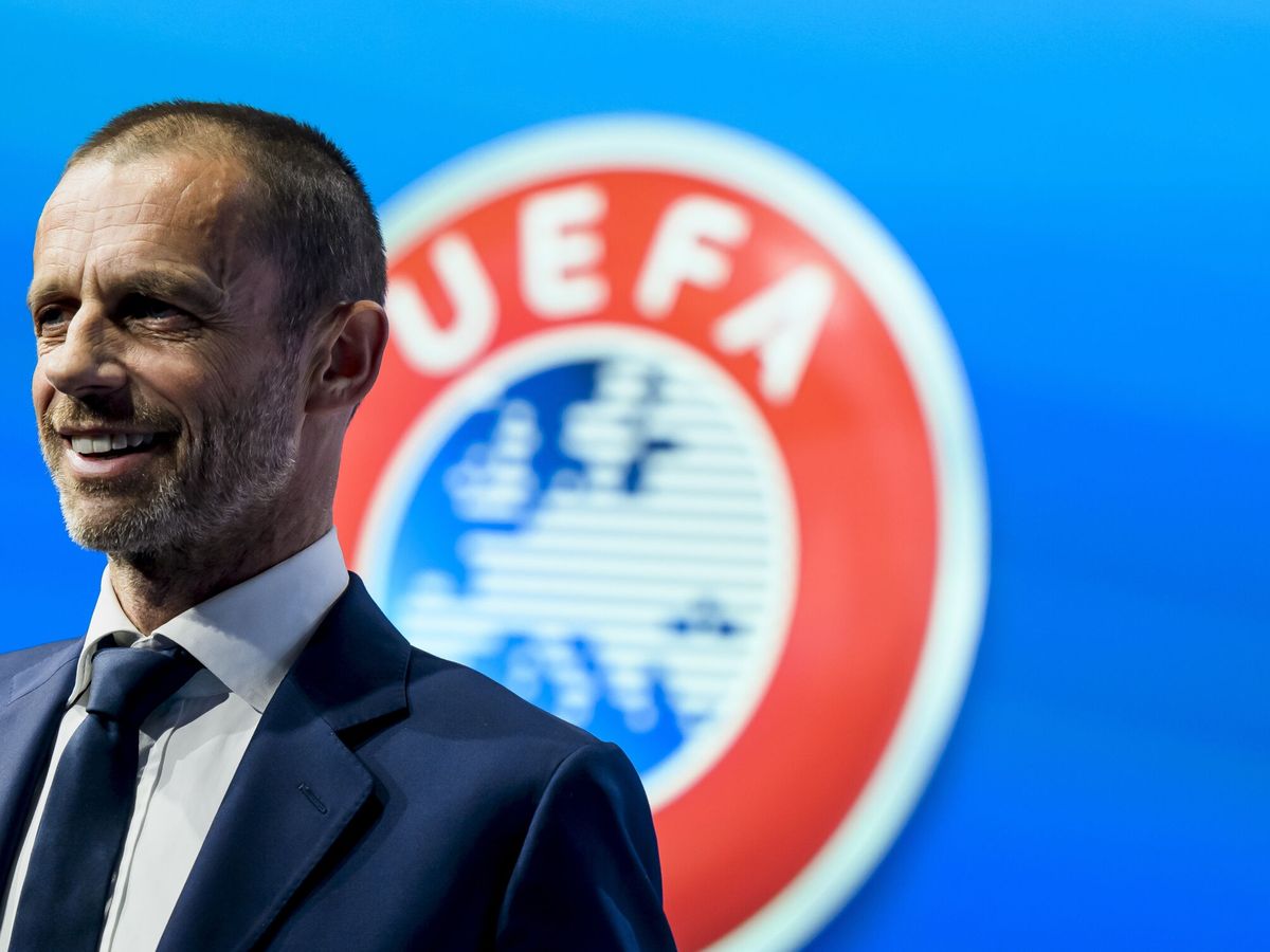 Foto: El presidente de la UEFA, Aleksander Ceferin. (EFE/Jean-Christophe Bott)
