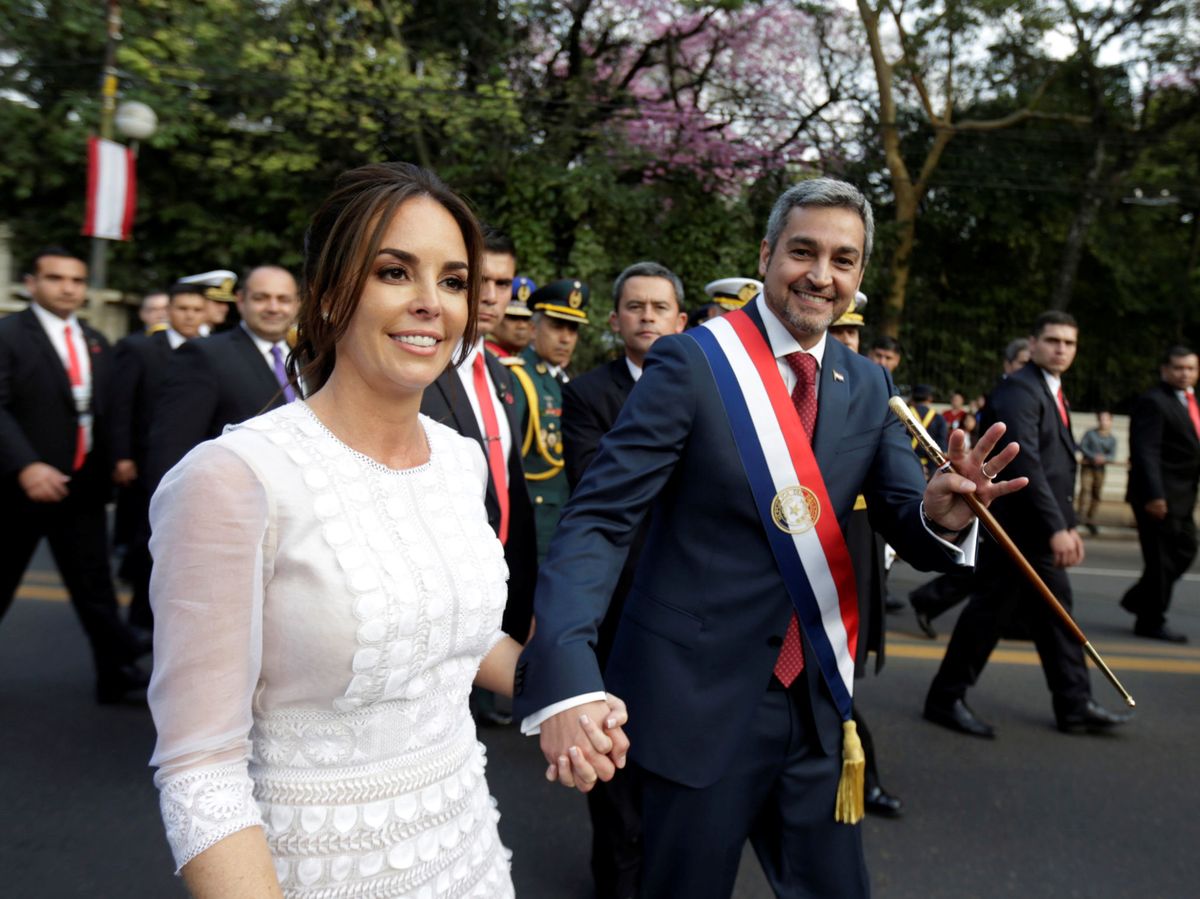 Foto: Silvana López y Mario Abdo, presidente de Paraguay. (Reuters)