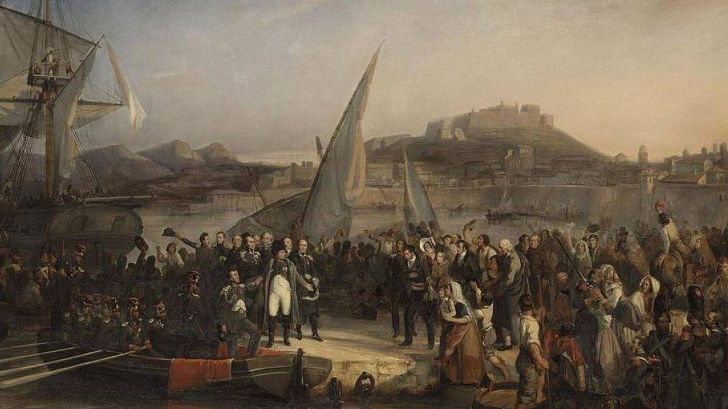 Napoleón abandona Elba el 26 de febrero de 1815