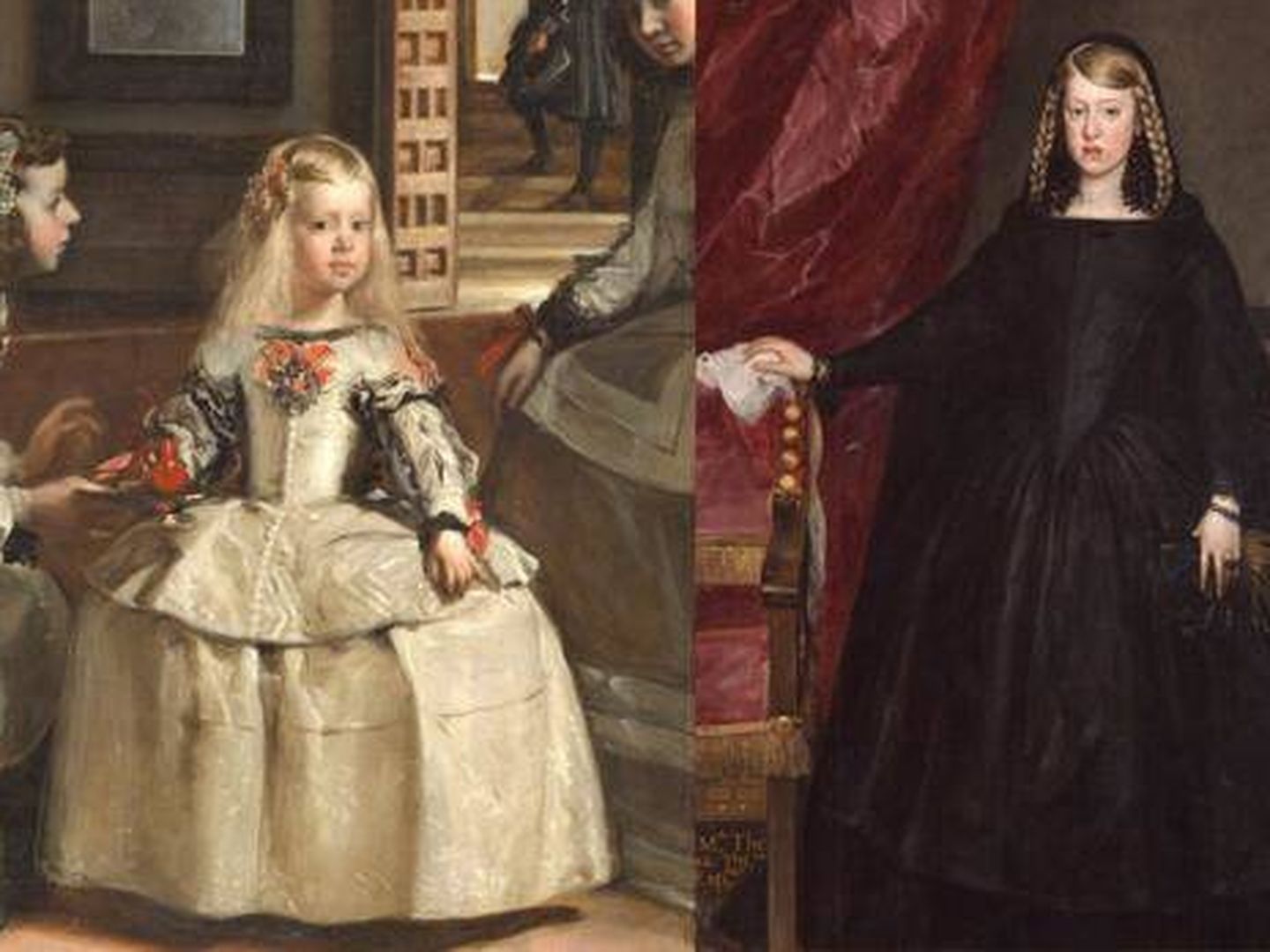 'Las Meninas' de Velázquez (1656) y 'Doña Margarita de Austria' de Juan Bautista Martínez del MAzo (1665-1666)