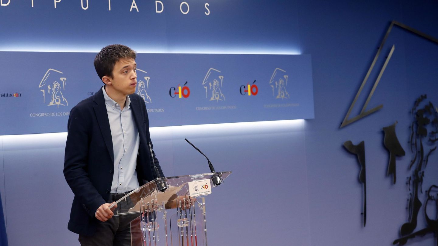 Íñigo Errejón, durante la rueda de prensa en la que anunció que abandonaba el escaño. (EFE)