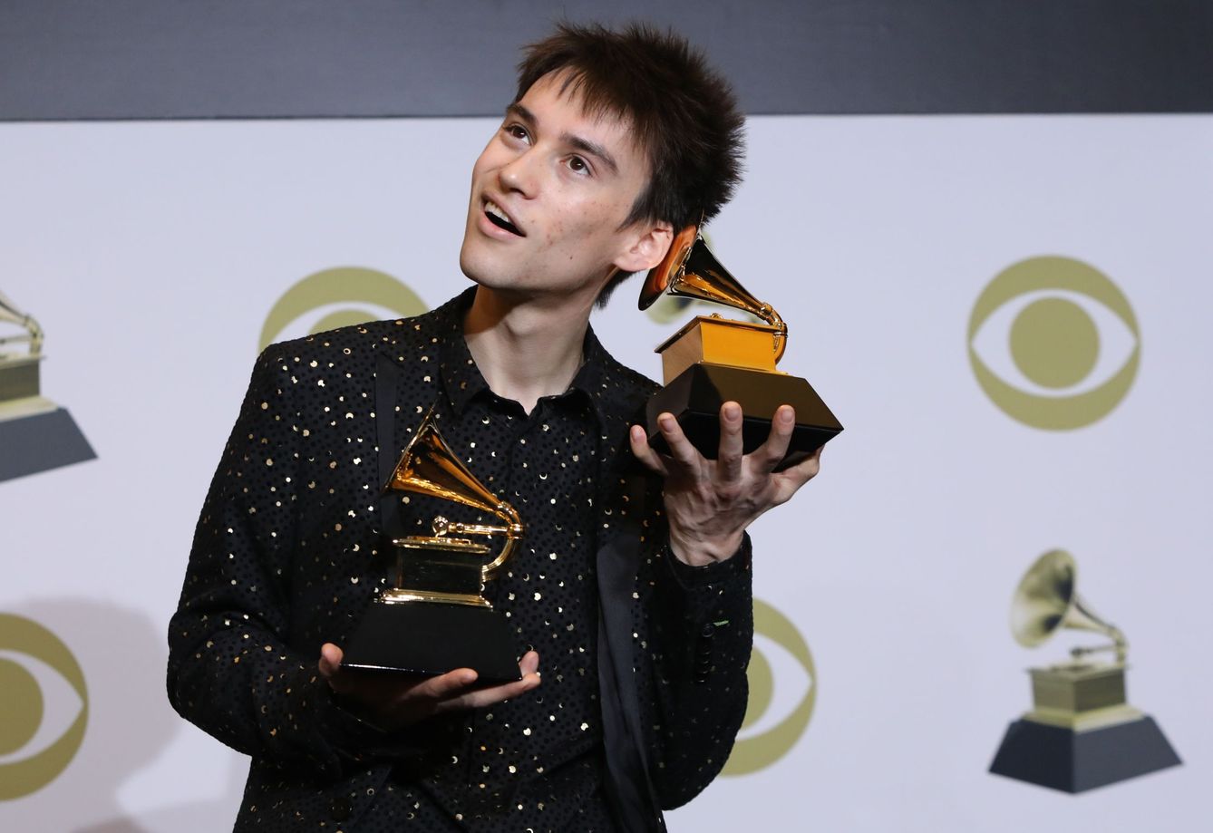 Jacob Collier, en los Grammy de 2020. (Reuters)