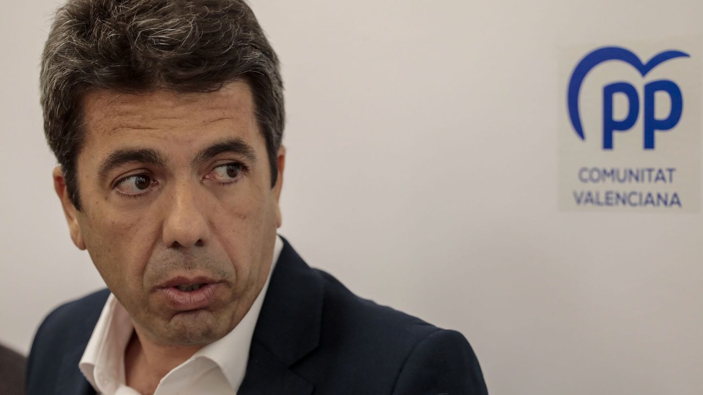 El presidente del PP de la Comunidad Valenciana, Carlos Mazón. (EFE/Ana Escobar)