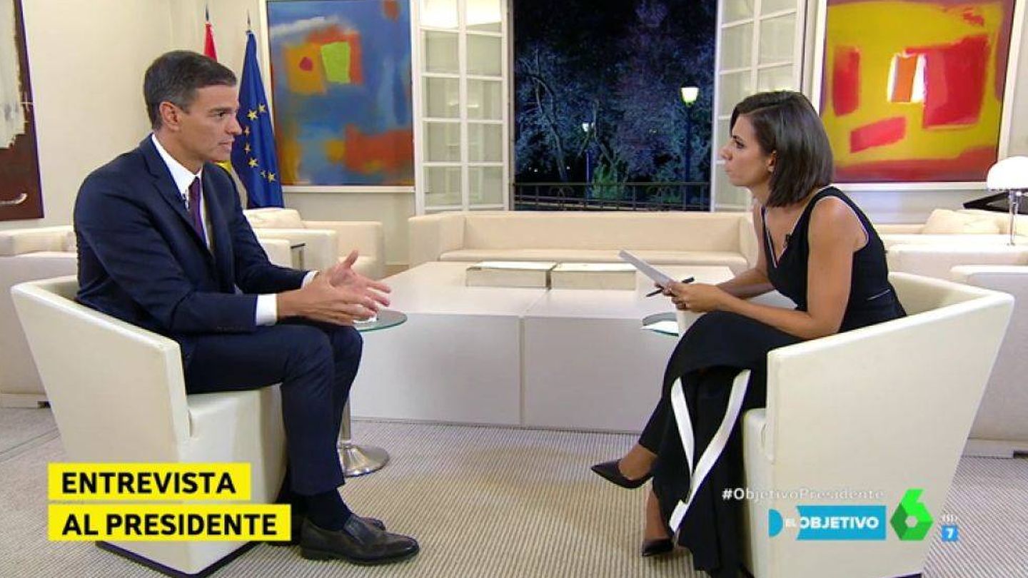 Pedro Sánchez durante la entrevista. (La Sexta)