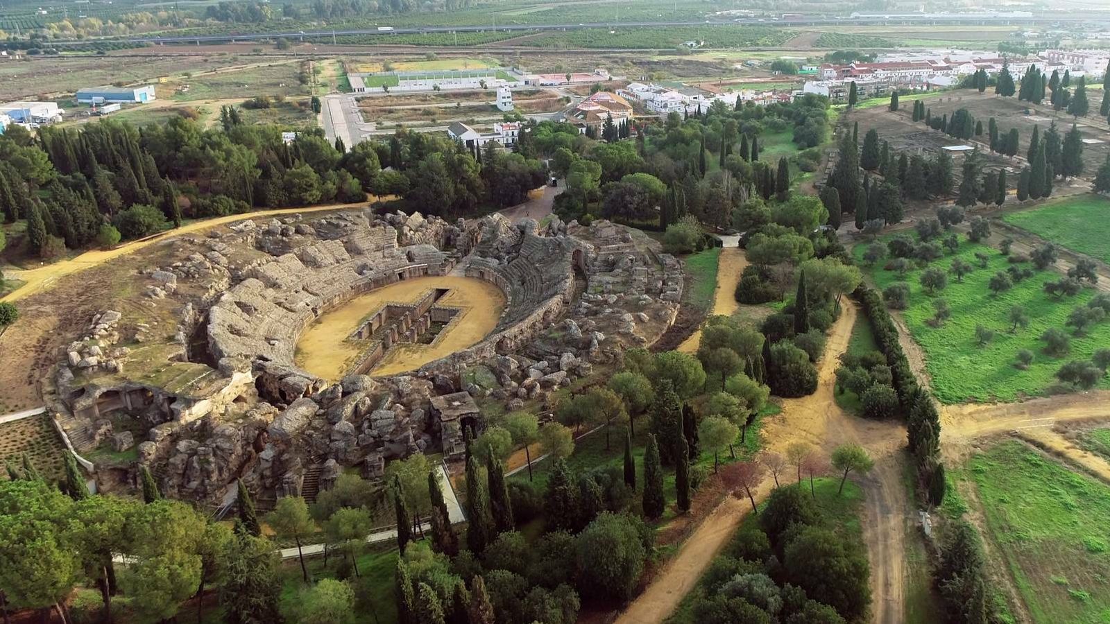 Vista del conjunto arqueológico de Itálica. (Junta de Andalucía)