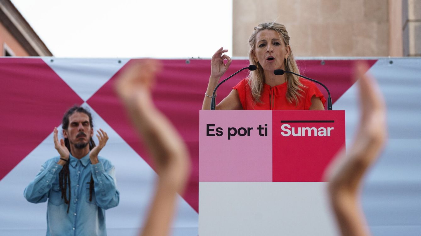 Foto: La candidata de Sumar a presidenta del Gobierno, Yolanda Díaz. (EFE/ Ramón De La Rocha)