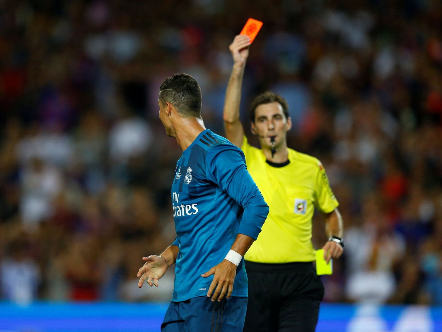 La expulsión de Cristiano Ronaldo. (Reuters)