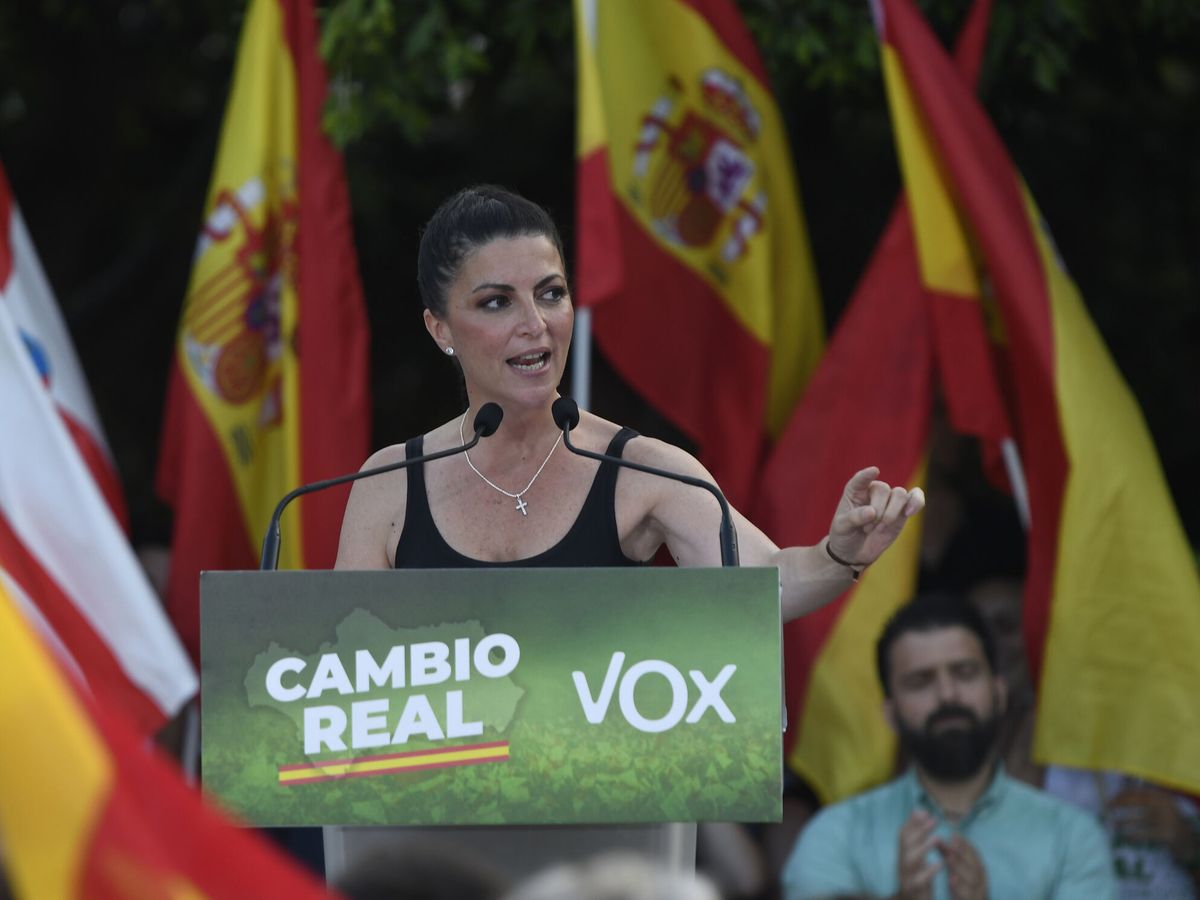 Foto: La candidata de Vox a la presidencia de la Junta de Andalucía, Macarena Olona. (EFE)