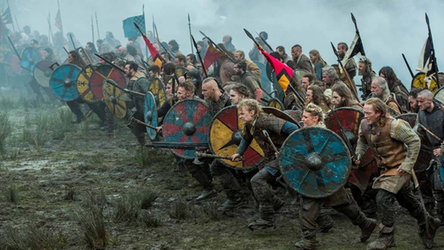 El ejército de Bjorn, en 'Vikings'. (History Channel).