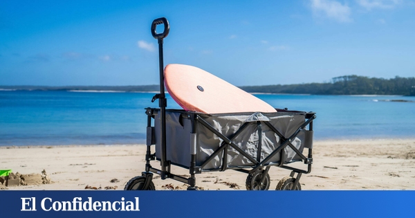 Carro plegable playa c/ruedas especial arena con carga 50 kg Aktive