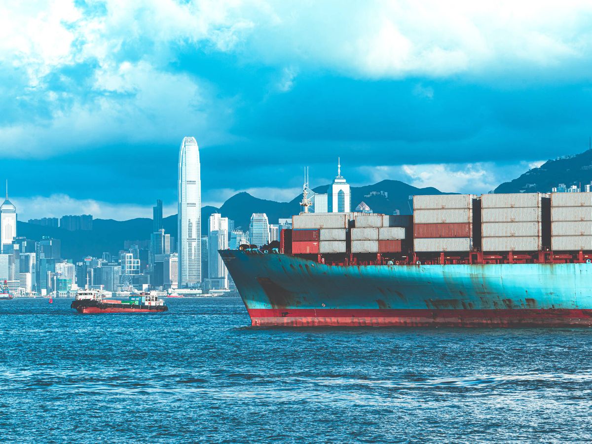 Foto: Un carguero, en Hong Kong. (iStock)