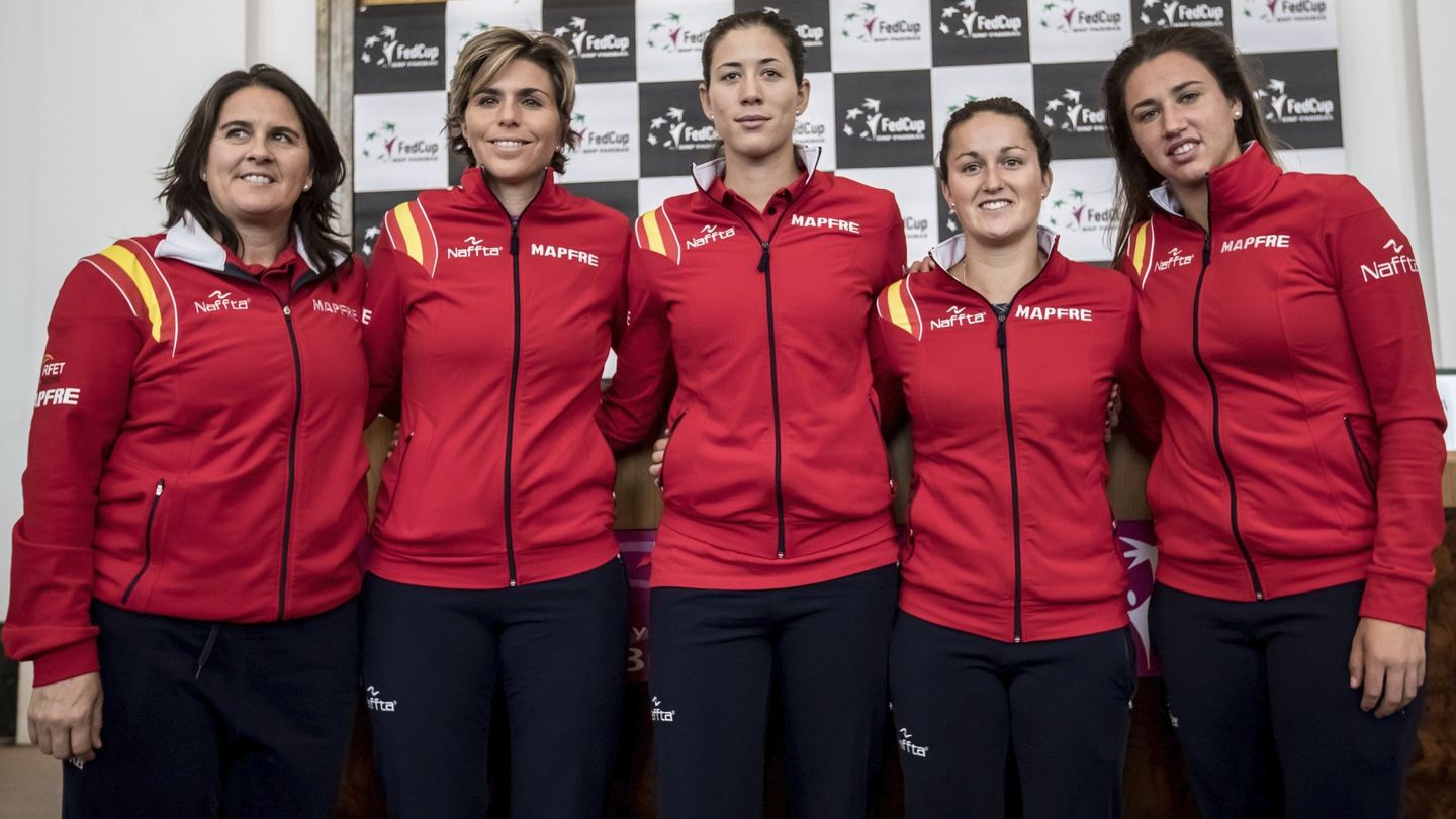 Conchita Martínez, María José Martínez, Garbiñe Muguruza, Lara Arruabarrena y Sara Sorribes (EFE) 