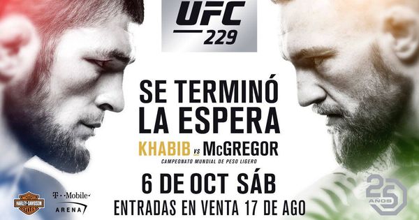 Foto: El cartel que anuncia la pelea entre Conor McGregor y Khabib Nurmagomedov. (UFC)