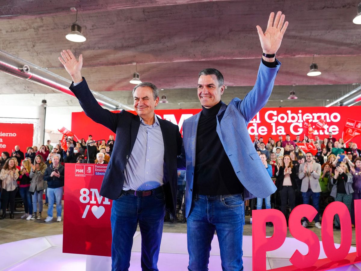 Foto: Zapatero y Sánchez, el pasado 3 de marzo. (EFE/Borja Sánchez-Trillo)