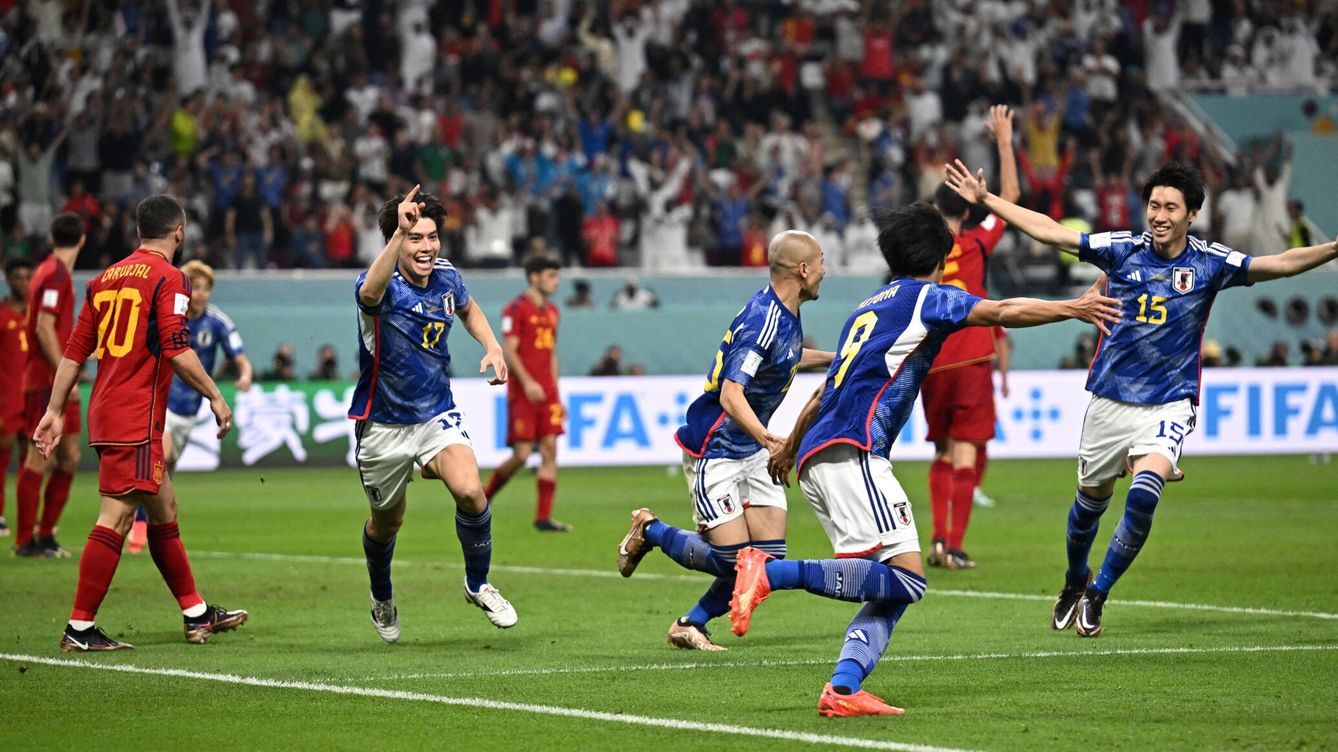 Foto: La celebración de los jugadores nipones. (Reuters/Dylan Martínez)