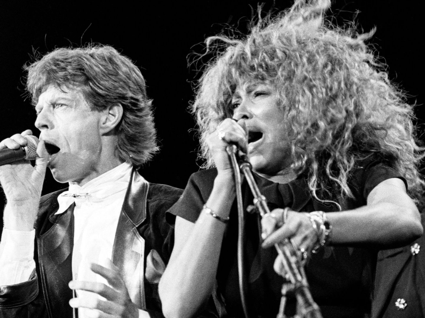 Mick Jagger y Tina, en 1989. (Reuters)