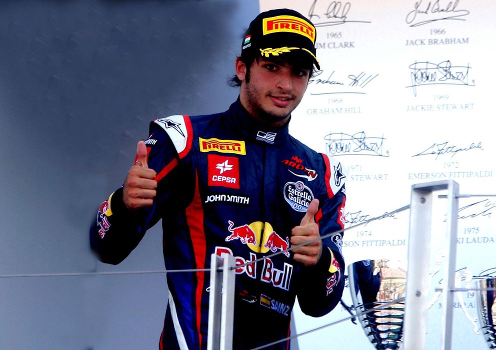 Foto: Carlos Sainz Jr en el podio del GP de Hungría (http://carlossainzjr.com/)