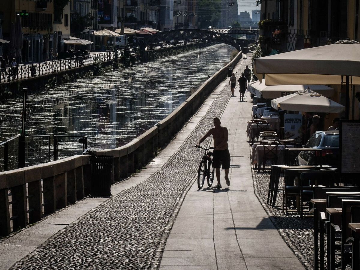 Foto: Ciudad de Milán durante una ola de calor en el mes de Agosto. Foto: EFE