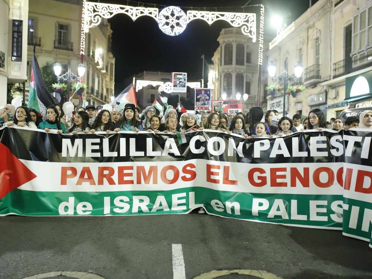 Foto: Manifestación propalestina en Melilla. (Europa Press/Ilies Amar)