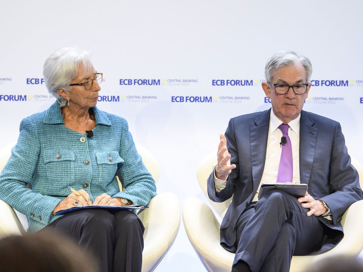 Foto: La presidenta del Banco Central Europeo (BCE), Christine Lagarde, y el presidente de la Reserva Federal (Fed), Jerome Powell. (EFE) 
