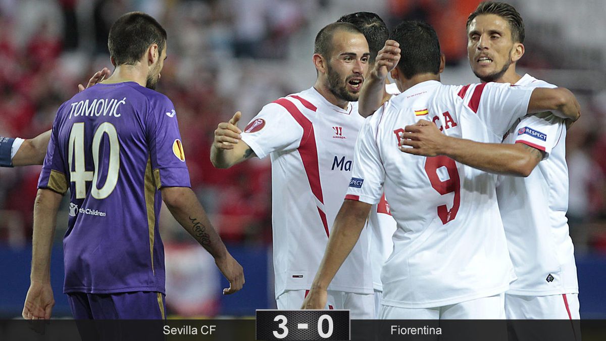 El Sevilla consigue un botín de oro ante la Fiorentina y se acerca a la final de Varsovia