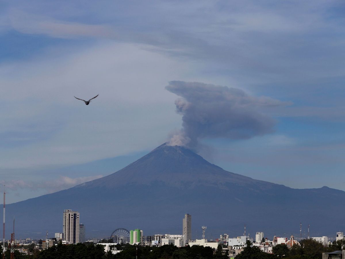 Foto: Fotografía del volcán Popocatépetl (EFE/Hilda Ríos)