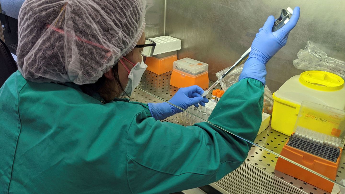 Una científica realiza los preparativos para una prueba en el Instituto de Salud Carlos III. (EFE)