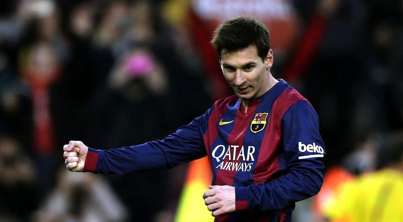 Foto: Leo Messi celebra un gol marcado esta temporada (EFE)