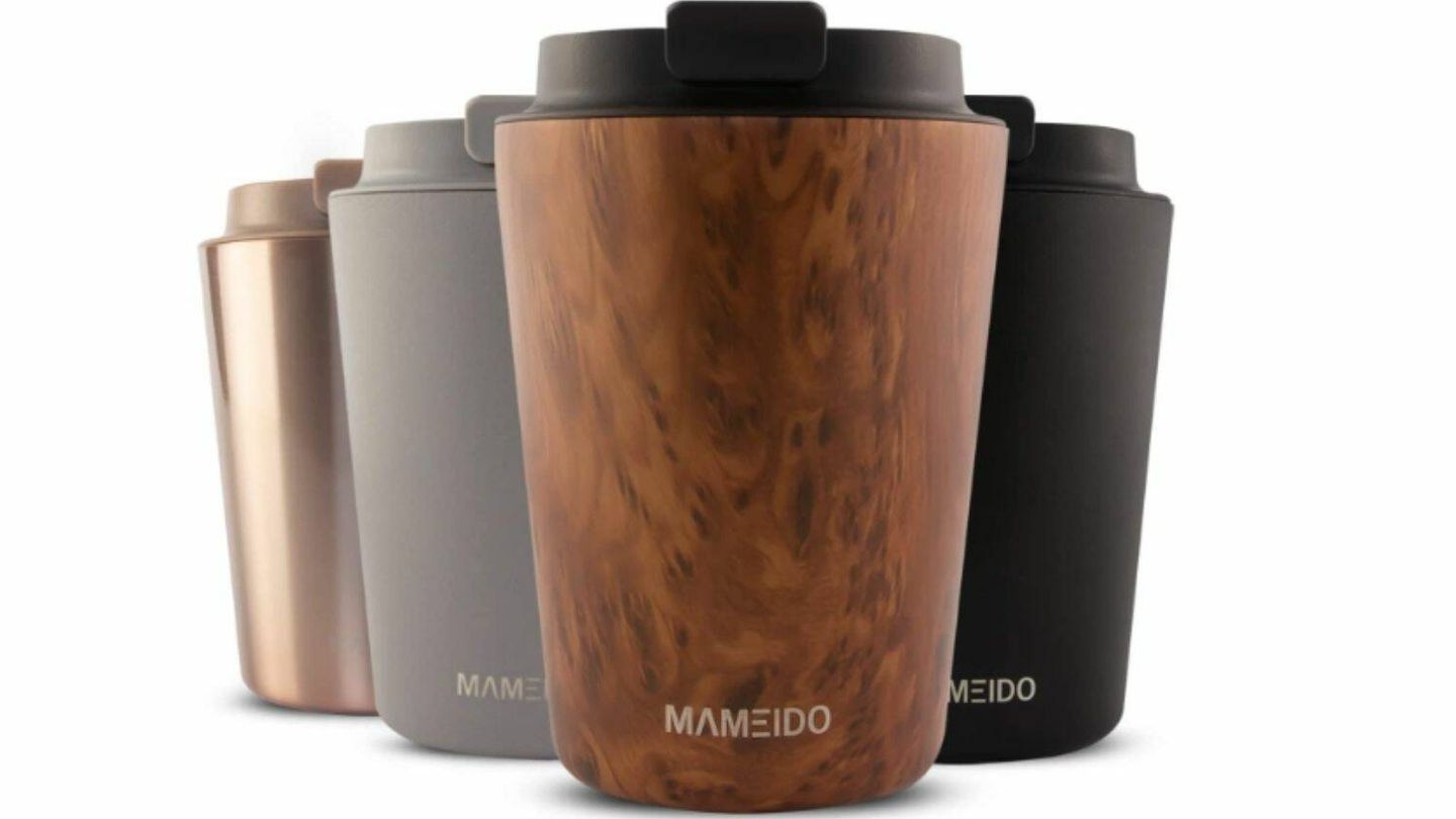 Taza termo para café para llevar café para llevar vasos con tapa asa y  pajita vasos reutilizables