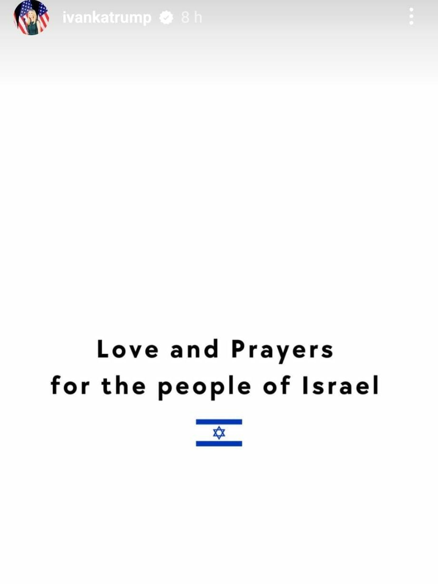 Ivanka Trump ha mandado sus deseos al pueblo israelí. (Instagram/@ivankatrump)