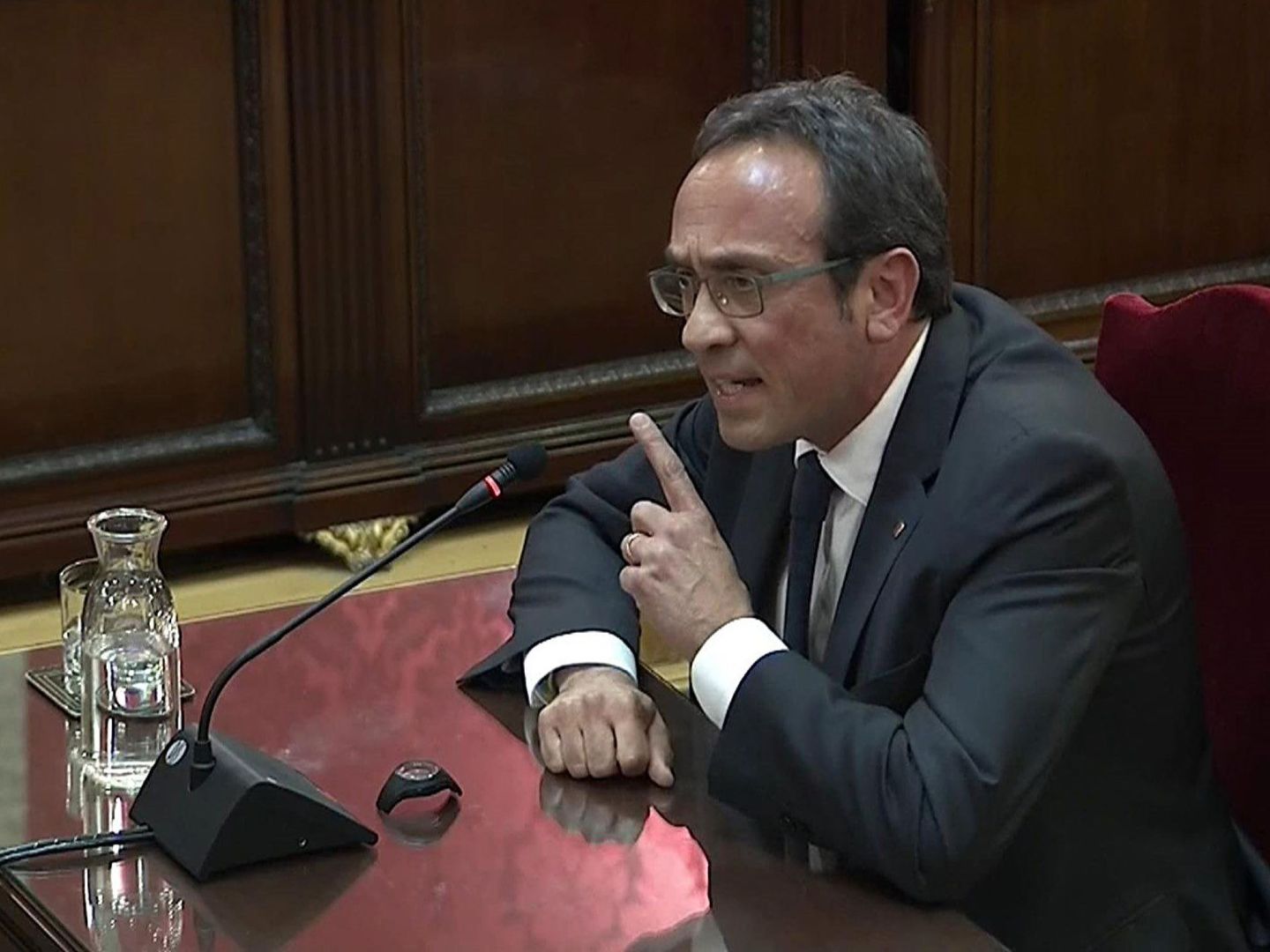 Josep Rull, durante su declaración ante el Supremo. (EFE)