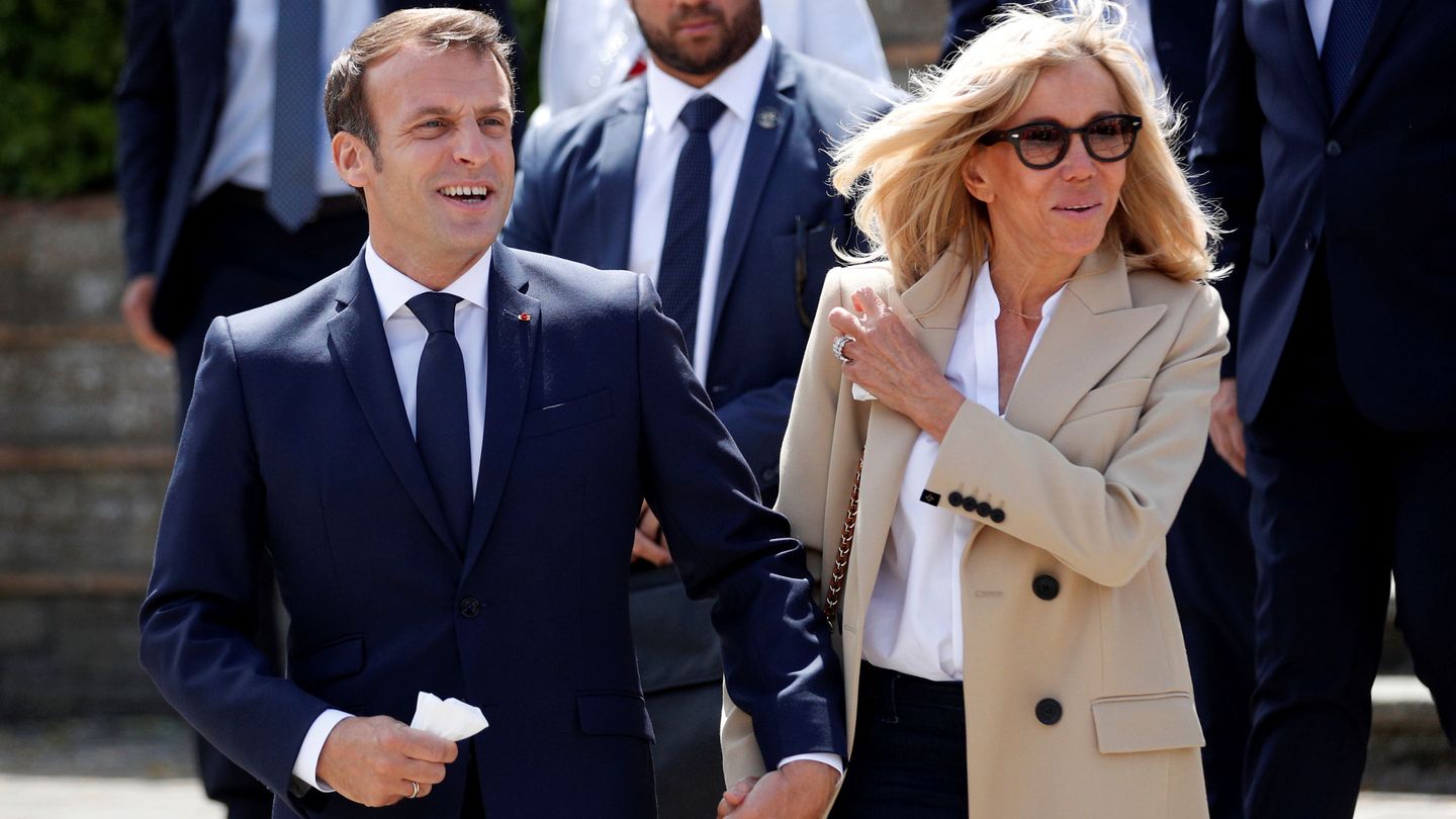 Emmanuel y Brigitte Macron. (Reuters)