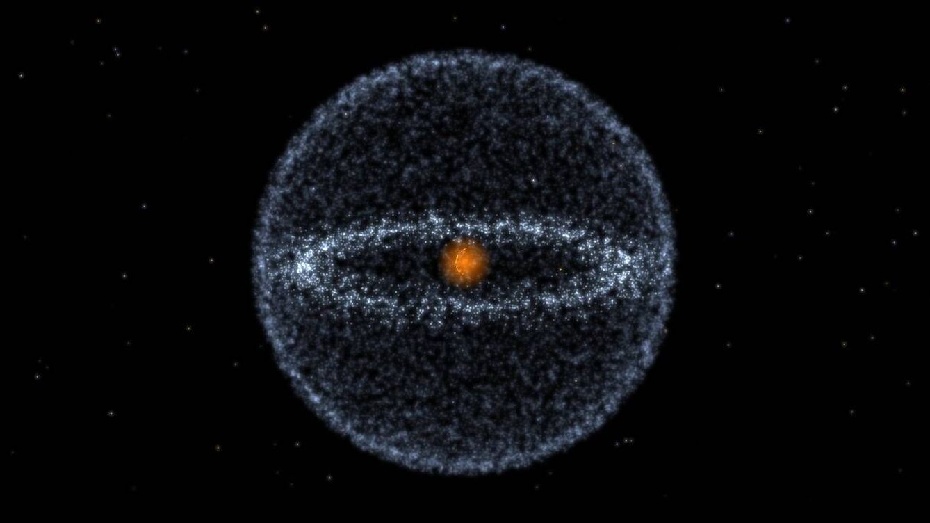 Foto: Representación de la Nube de Oort. 