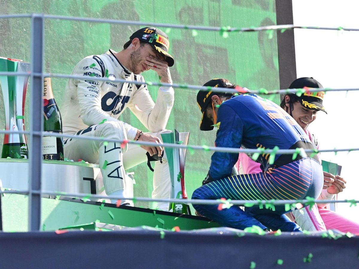 Foto: Pierre Gasly dejó sin victoria al español en Monza. (Reuters)
