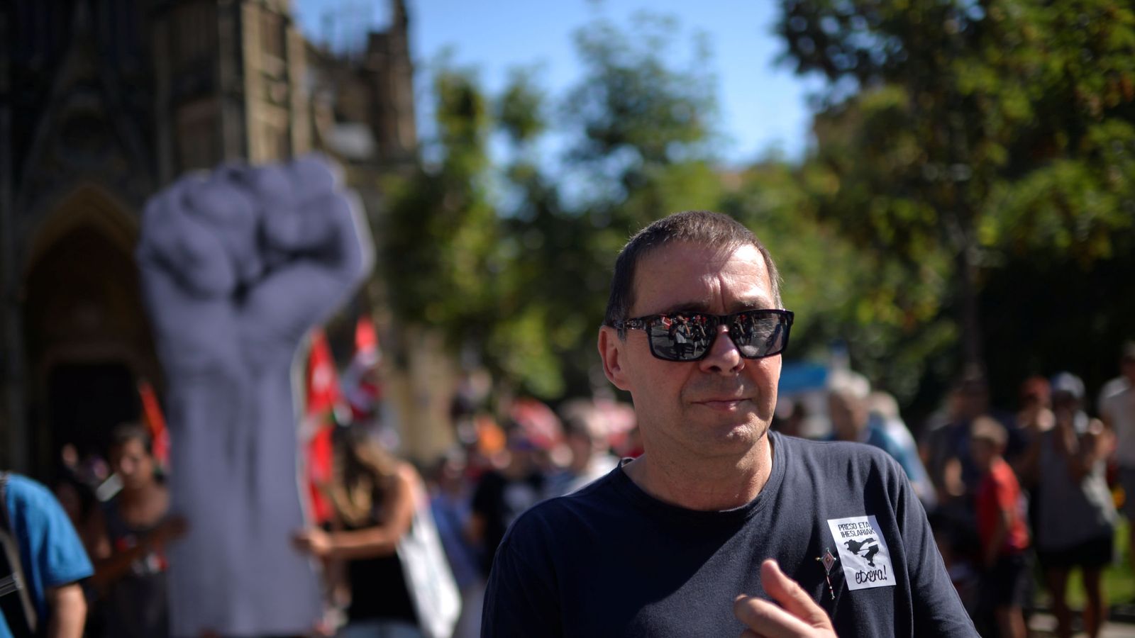 Foto: Arnaldo Otegi, líder de Sortu, en una manifestación en San Sebastián. (Reuters)