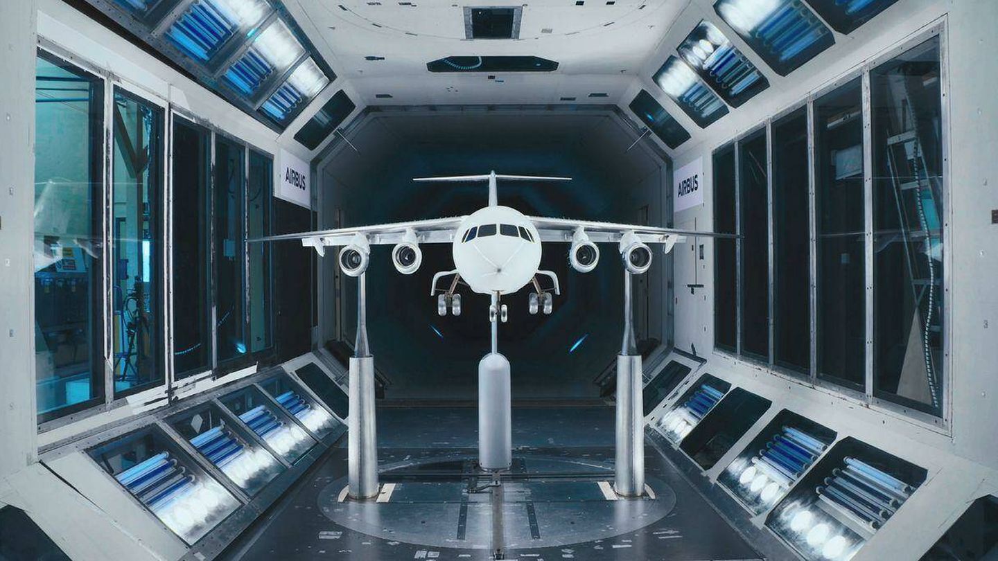 El interior del túnel de viento de Filton. (Airbus)