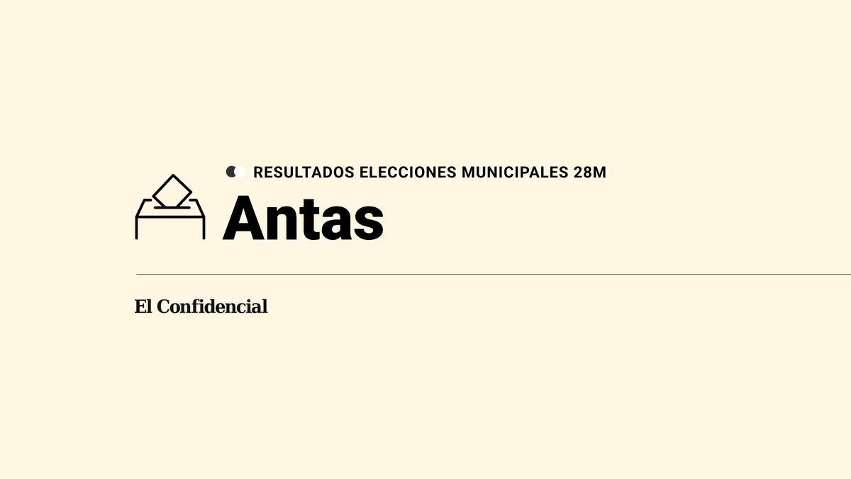 Resultados en directo de las elecciones del 28 de mayo en Antas: escrutinio y ganador en directo