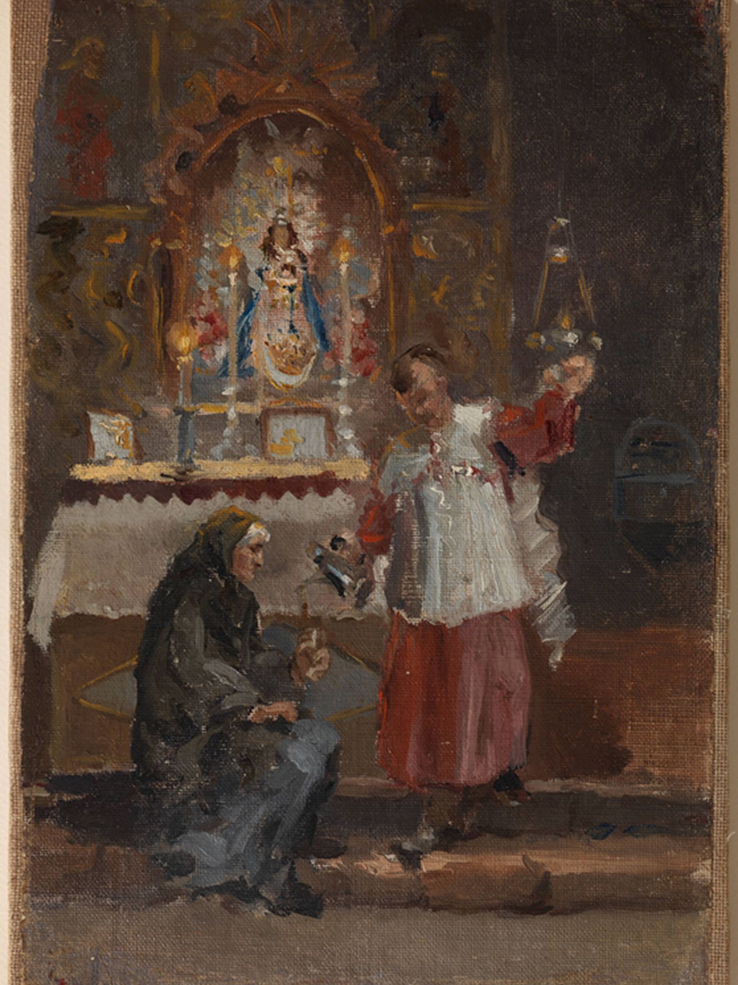 'Monaguillo dando aceite a una vieja', (Picasso, 1896)