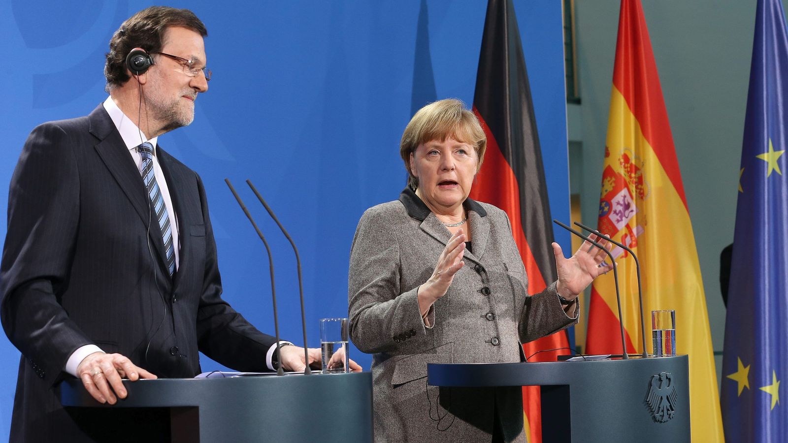 Foto: Angela Merkel y Mariano Rajoy (Efe/ Archivo)
