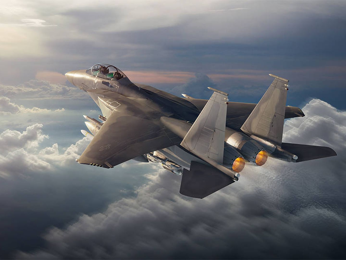 Imagen artística del F-15EX (Boeing)