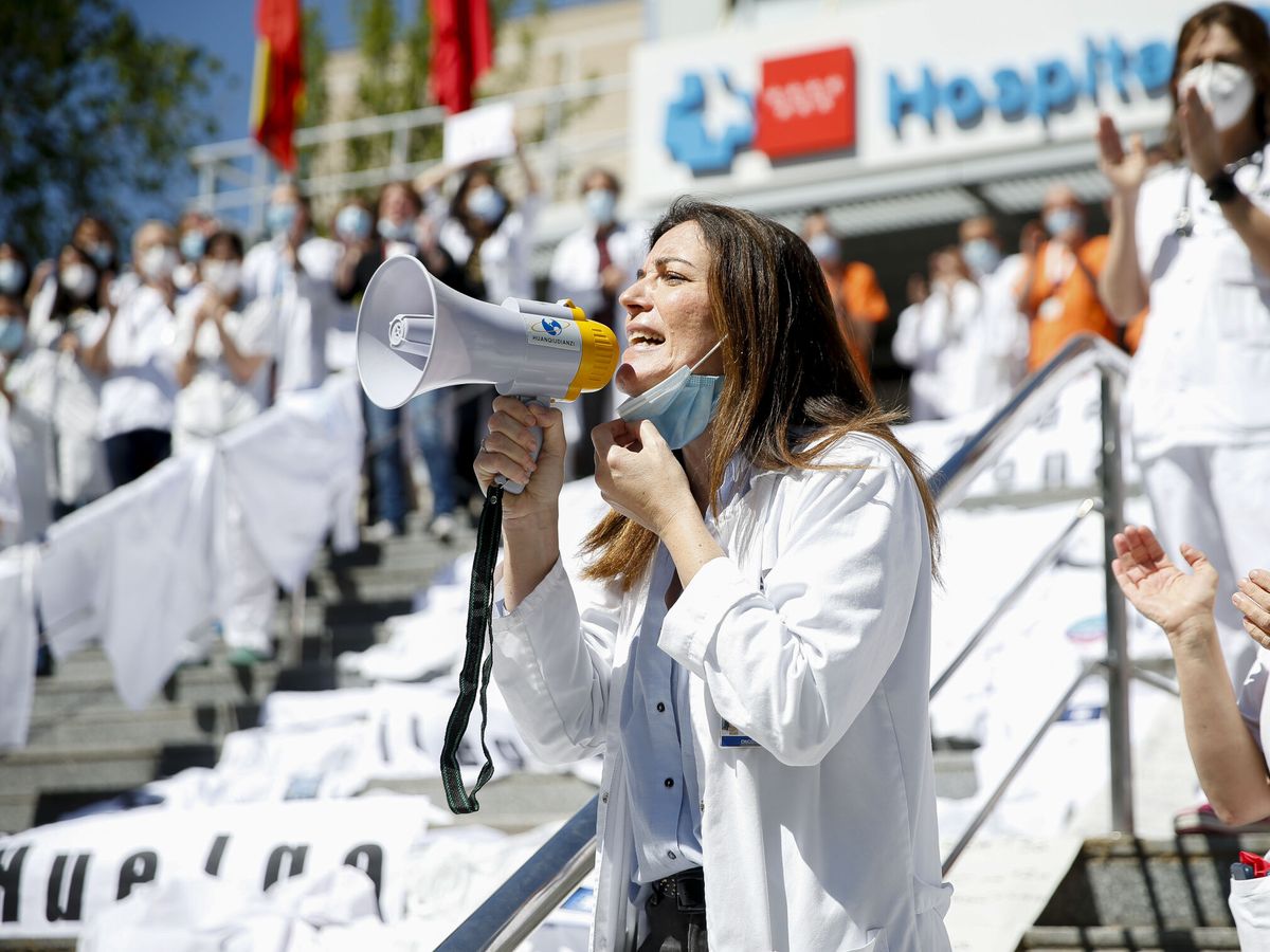 Foto: Huelga en los hospitales públicos de Madrid. Foto: EFE Víctor Casado. 